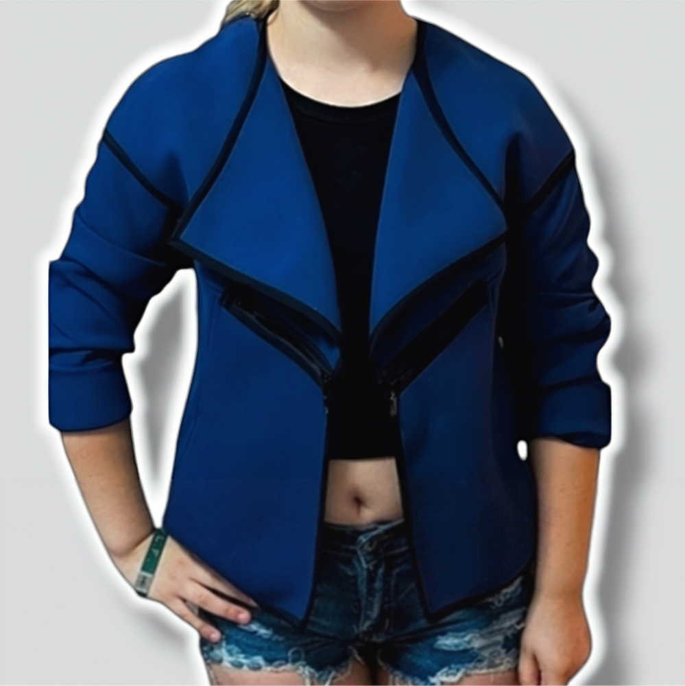 Worth NY Neoprene Open Front Blazer M